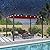 PURPLE LEAF 10' X 12' Outdoor Pergola with Retractable Sun Shade Canopy Patio Metal Shelter for Porch Beach Garden Pavilion Grill Modern Yard Pergola Terra