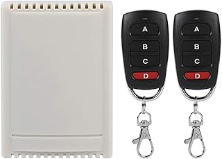 Interruptor sem fio de 4 vias de 12V, relé de controle remoto sem fio multifuncional Relé de substituição do transmissor Interruptor do relé de substituição com receptor