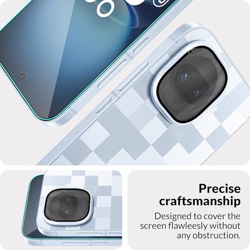 Image of FIRST MART Tempered Glass & Camera Lens for IQOO 15R With Edge to Edge Coverage, Case Friendly, Camera Metal Alloy Rings & Easy Installation Kit | Blue, Ultrasonic Fingerprint Working