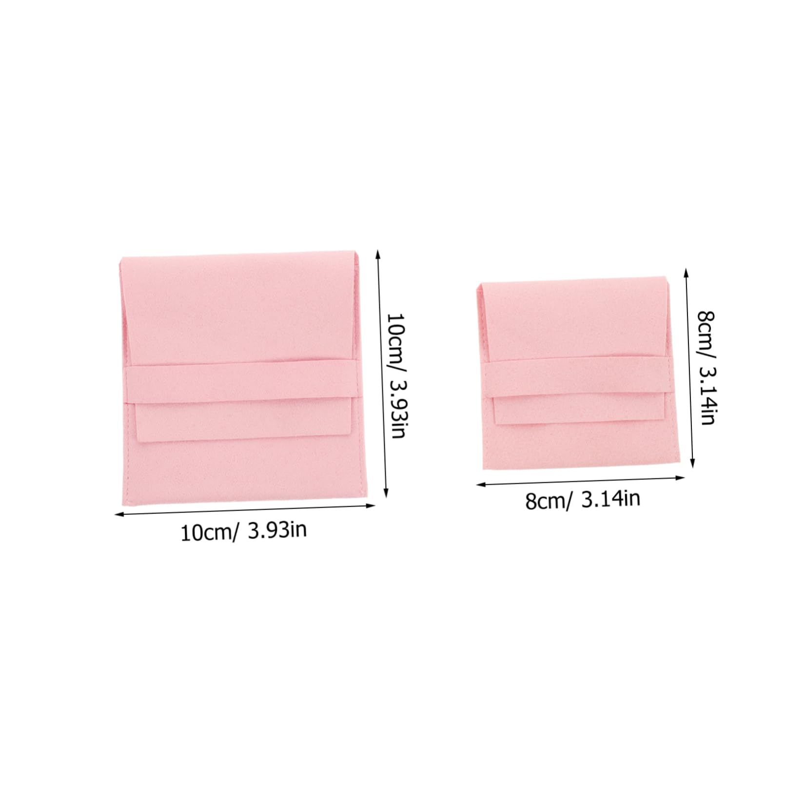 KOMBIUDA Soft Velvet Jewelry Pouches 2pcs Storage Bags for Necklace Ring Compact and Safe Ideal for Daily Use