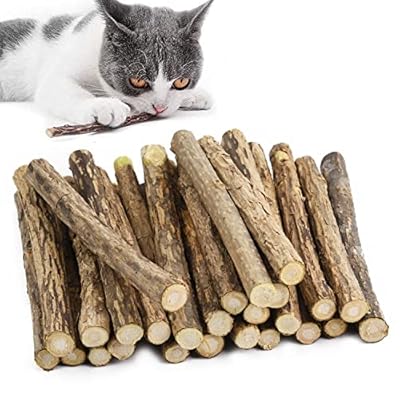 Catnip Sticks For Cats, Cat Dental Chew Sticks, Matatabi Cat Dental Care, Silvervine Cat Teeth Cleaning Dental Sticks, Cat Toys for Indoor Cats 30 pcs