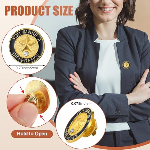 Image of Yunlly 100 Pcs Employee of The Month Lapel Pins, Make A Difference