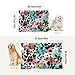 KJIZMO Colorful Leopard Dog Bed Mat, Soft Comfortable Warm Crate Pad with Anti-Slip Bottom, Machine Washable Pet Mattress for Pets Sleeping for Large Medium Dogs & Cats 36x24in