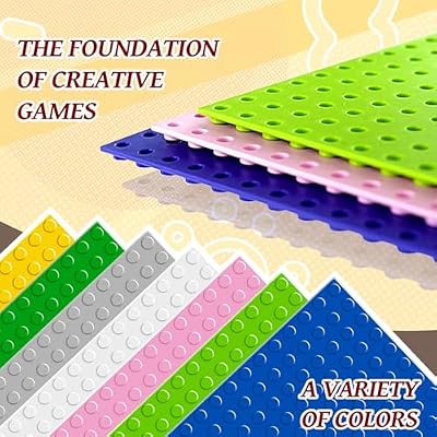 BOROLA Classic Large-Sized Bricks Baseplates 10 x 10, Multi-Color Building Brick Base Plate Compatible with Most Major Brands Perfect for Creative Play(2PCS,White)