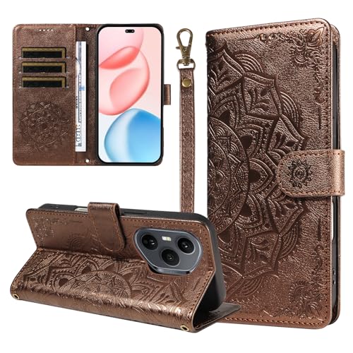�X�}�z�P�[�X �Ή��@�� for Honor 400 Pro 5G �X�}�z�P�[�X�y�t���b�v�� �X�^���h�t�� �J�[�h�z���_�[ �������[ �}�O�l�b�g���� �E�H���b�g�zBrown