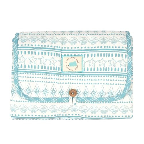 Image of Tidy Sleep Portable Diaper Changing Mat /Pad for Newborns & Infants Baby 0-24 Months Light Weight, Portable, Water Proof (Marine Meadow)