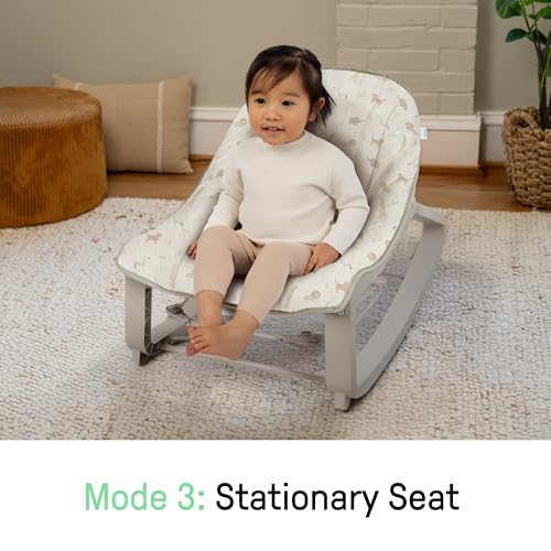 Image of Ingenuity Keep Cozy 3-in-1 Vibrating Bouncer Rocker, Green | Seat & Infant to Toddler Rocker, Vibrations & Toy Bar, 0-30 Months, Up to 40 lbs