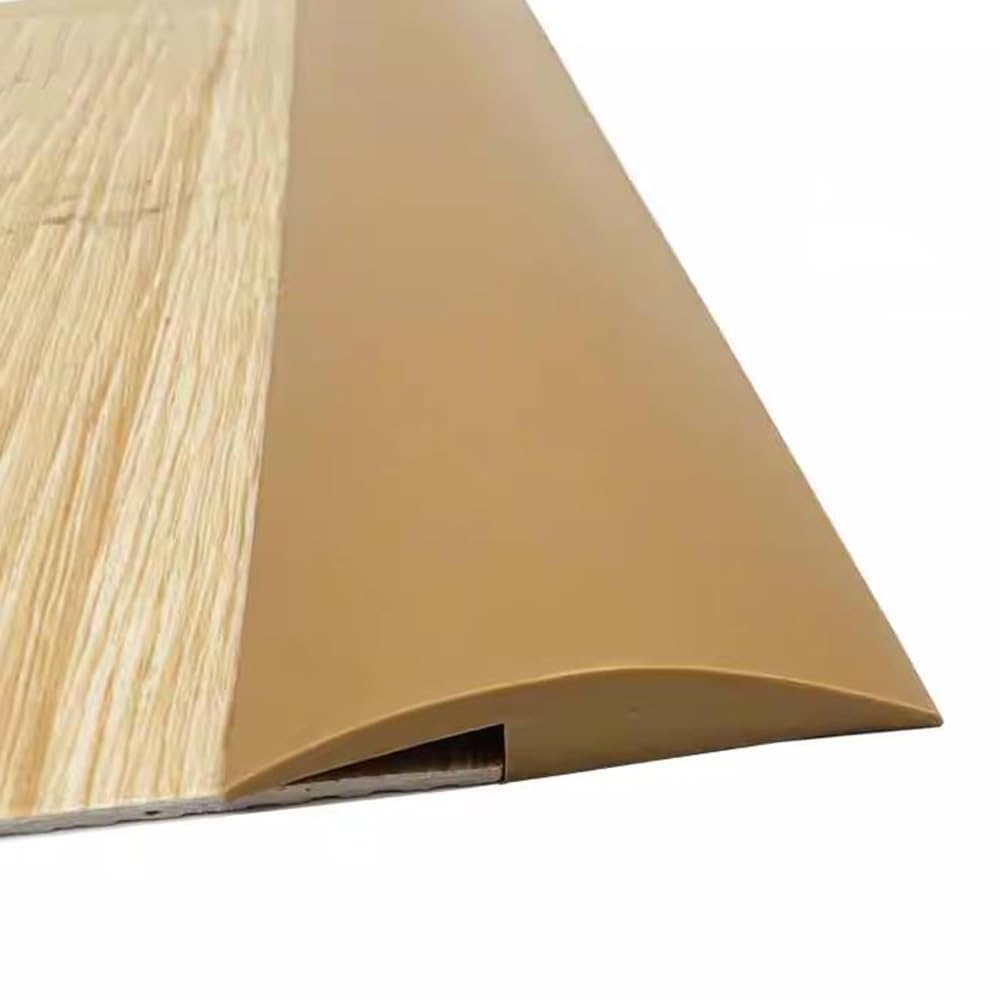 KADEUX Striscia di Transizione per Pavimenti Laminato Soglia di Transizione in PVC, Striscia di Soglia 5mm Strisce di Copertura per Pavimenti, Lunghezza: 1m/2m/3m/4m/5m/10m (Color : Brown, Size : L-