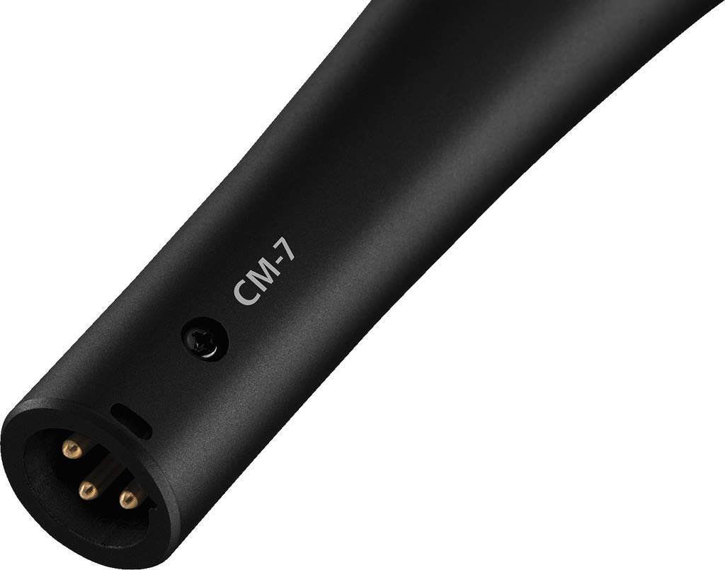 IMG STAGELINE cm-7 Kondensator-Mikrofon für Studio- und Live-Anwendungen, Gesangs-Verstärker mit Metallgehäuse inkl. Mikrofon-Halter, Adapterschraube und Mikrofon-Tasche, in Schwarz