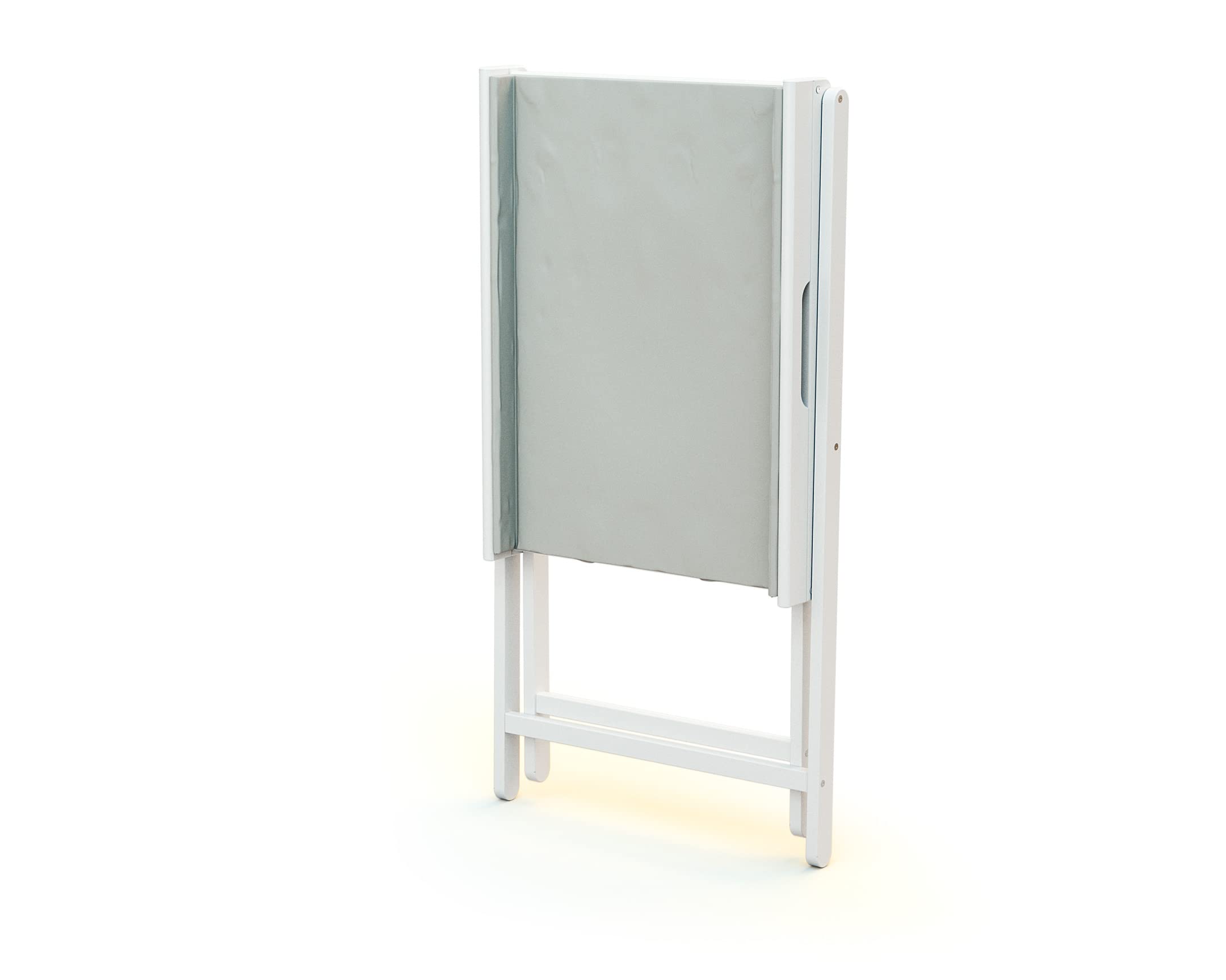 WEBABY - PALA składany stół do przewijania w kolorze białym | wymiary po rozłożeniu (dł. x szer. x wys.): 78 x 58 x 90,5 cm | wymiary po złożeniu (dł. x szer. x wys.): 58 x 11,5 x 111,5 cm | materac
