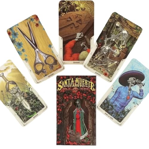 Santa Muerte Tarot – Carte Tarocchi Esoterici con Illustrazioni Scheletri Messicani | Mazzo Completo 78 Carte + Scatola Rigida | Divinazione, Collezione, Regalo Magico