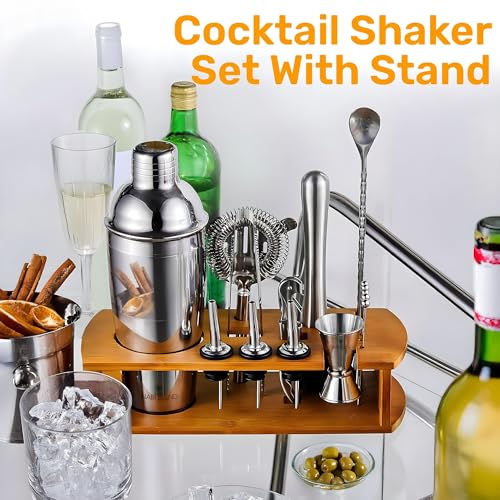 Kit Bartender 16 Piezas con Soporte de Bambú miniatura 4