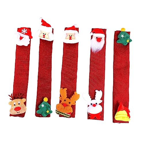 ANDRESLAD 5個 冷蔵庫ハンドル手袋 christmas present クリスマスプレゼント christmas decor クリスマス電子レンジハンドルカバー ハンドルカバー装飾 麻痺