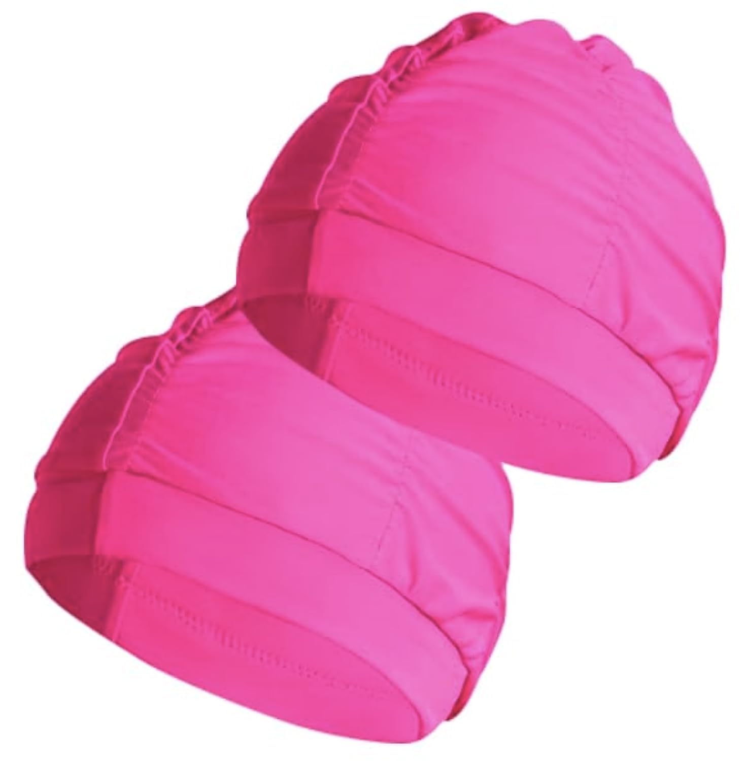 2 pcs Cloth Swim Caps for Women, Fabric Durable Non-Waterproof Elastic Swimming Pool Cap Bathing Cap for Long Hair