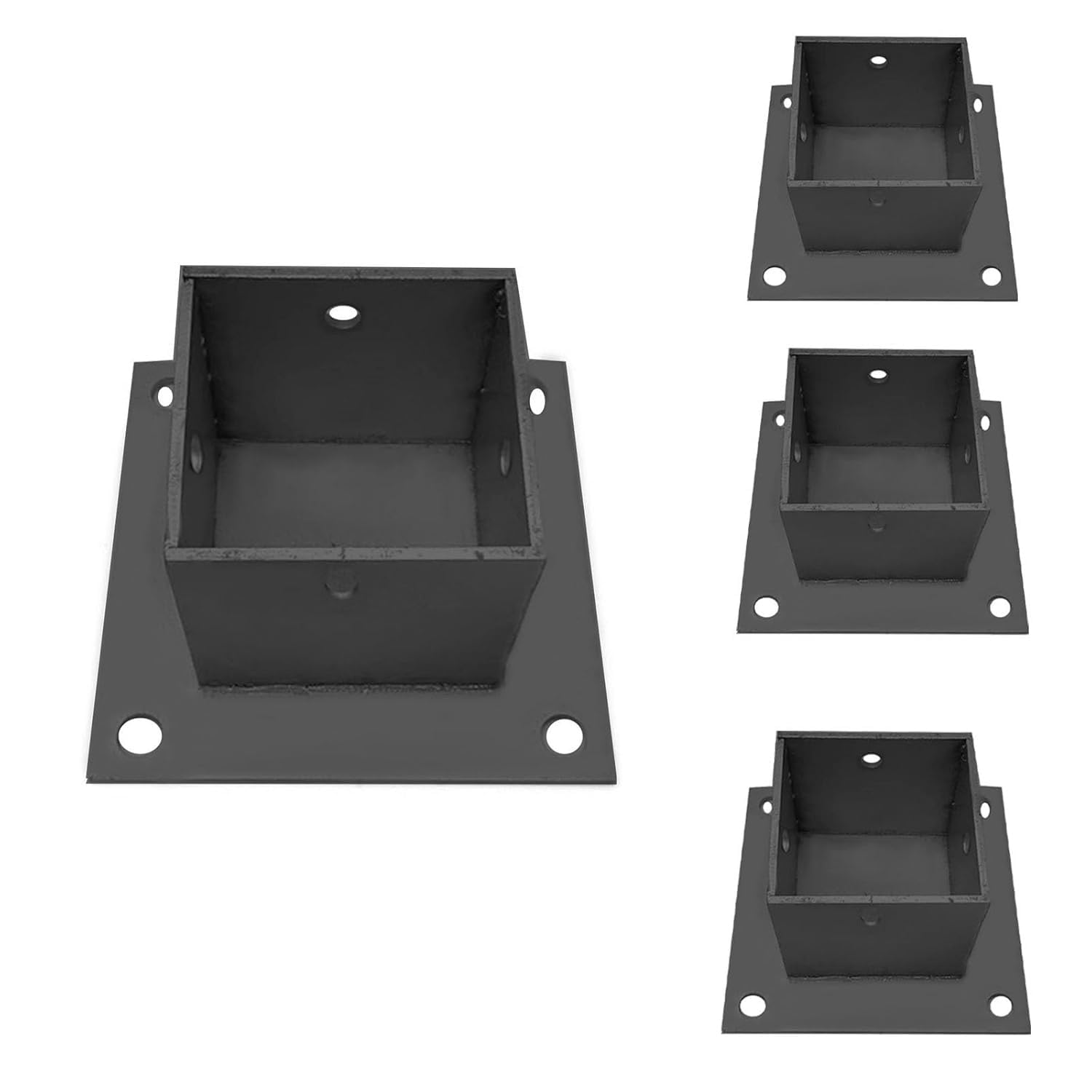 Soporte de poste de valla atornillado resistente para una instalación segura de carteles y columnas de madera
