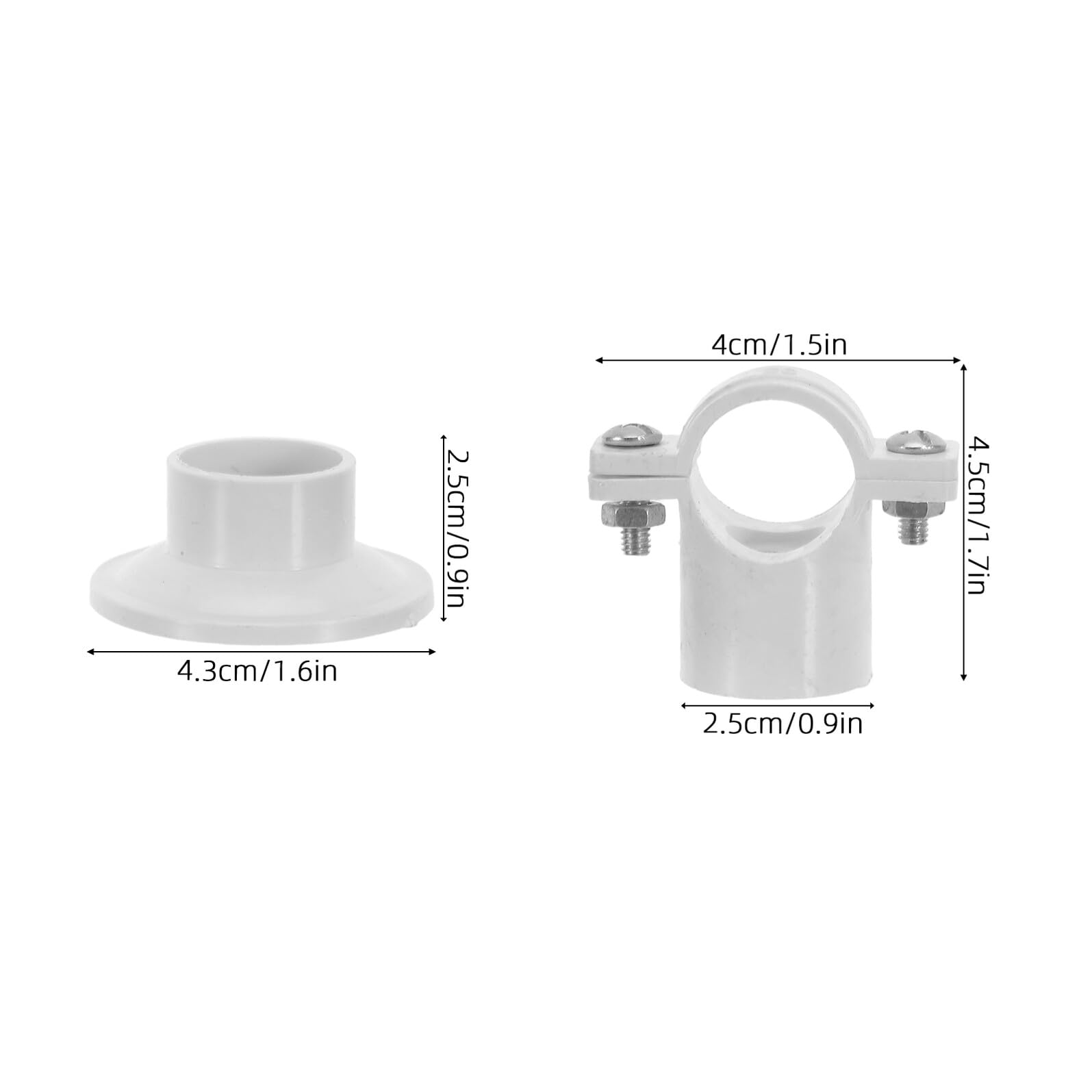 Lot de 30 Colliers Suspendre pour Tube et Hose en Pvc Blanc