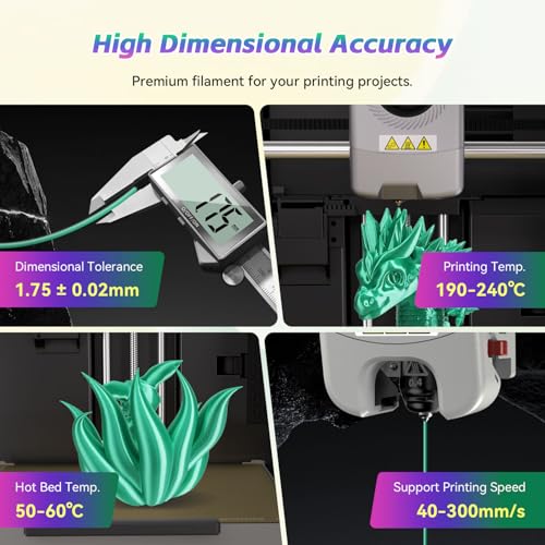 Image of FLASHFORGE Silk+ PLA Filament 1.75mm Light Green, Silky Texture 3D Printing Filament, Enhanced Layer Adhesion with Stunning Surface Finish; Chrome-Like Brilliance and Silk-Smooth Perfection