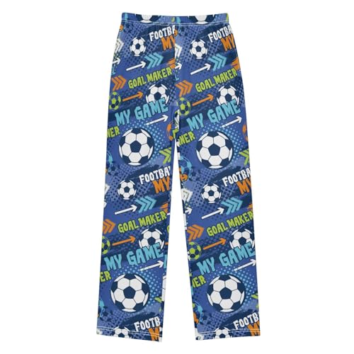 ZZKKO Cartoon Football Sport Boys Pants for Kids Jogger Pants with Pockets S-XL