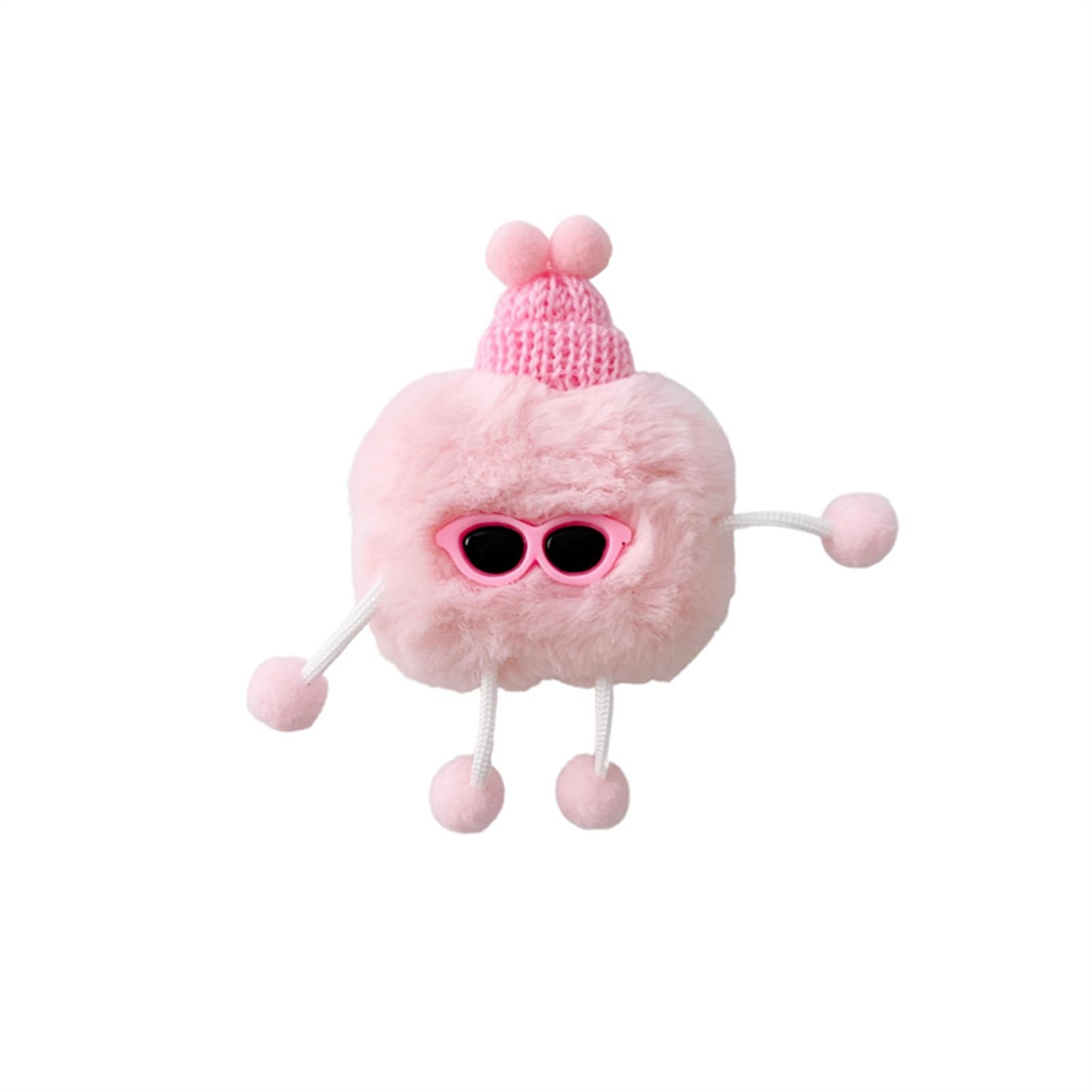 SIXRUN Peluche Custodia per Auricolari, Forma di Uomo con Occhiali da
