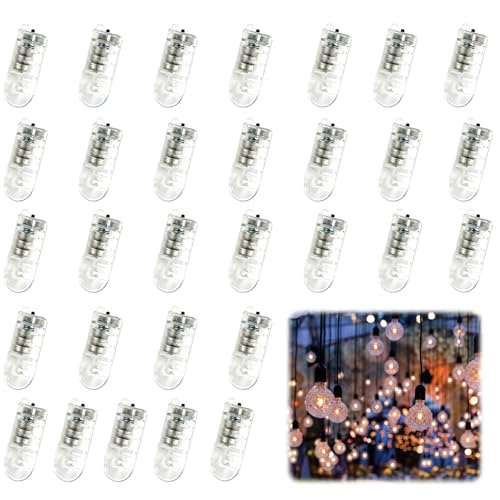 NIRJIK 30 Mini Lampes LED Ballon, Lumières LED Chaudes avec Interrupteur, Petites Lampes LED pour Ballons, Lanternes en Papier, Mariage, Anniversaire, Noël...