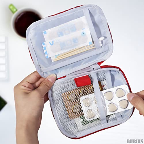 Burius Empty First Aid Bag Emergency Kit - 2Pcs Travel Size Survival Kit Small Medicine Bag Office First Aid Kit Paramedic Bag Outdoor First Aid Kit For Car - Home First Aid Bags Empty Medicine Bag #TOP7