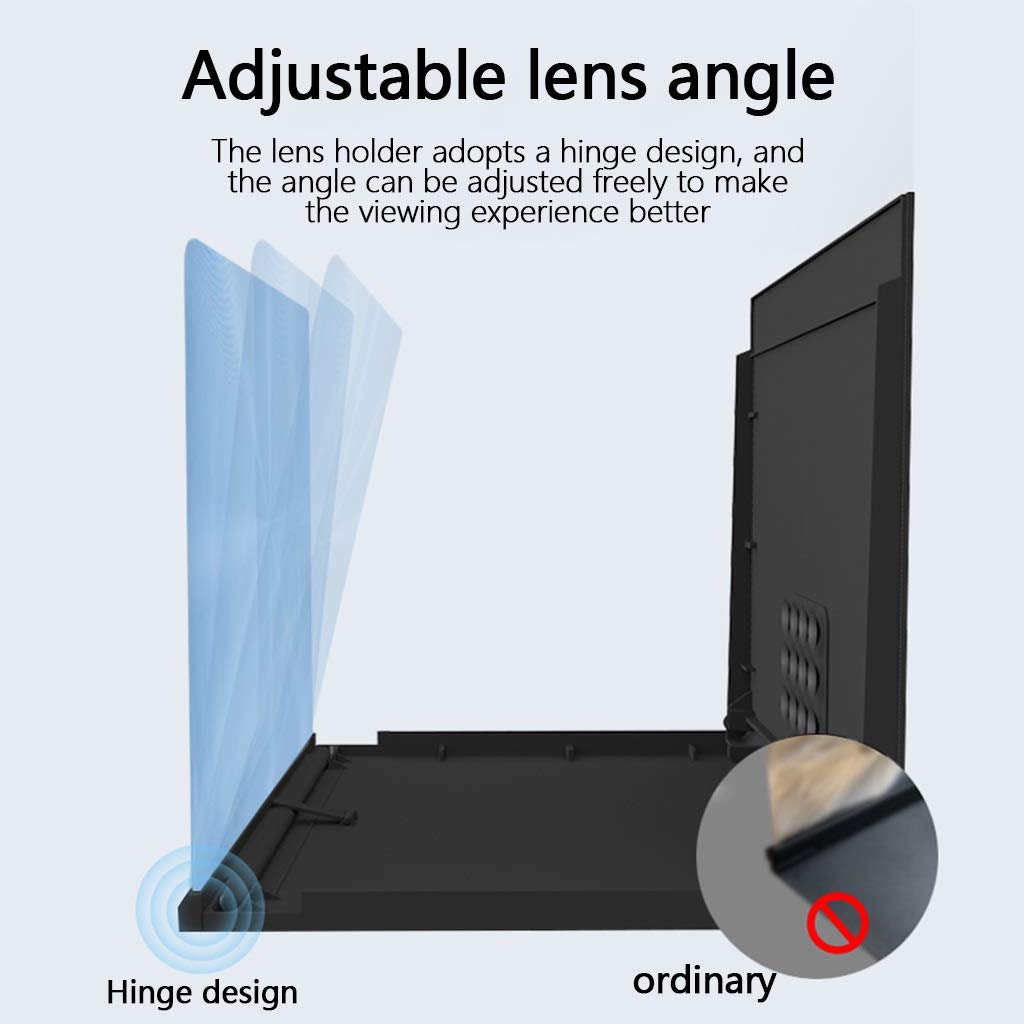 Amplificador de Pantalla 14 Pulgadas, Lupa 3D HD, Soporte Universal for Ampliar la teléfonos móviles
