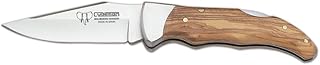 Cudeman Couteau de 1193 Adultes Chasse Couteau de Poche Satin en Bois d'olivier, Longueur de la Lame : 8 cm, cudm, Non renseigné