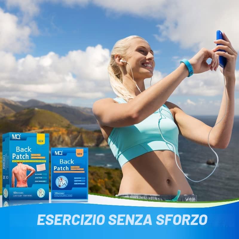 Cerotti per Alleviare il Dolore, 60 Pezzi Collo e Spalle, Cerotti Antidolorifici per Muscoli Della Schiena e Dolori Sollievo dal Dolore a Lunga Durata, al Collo, alla Spalla, al Ginocchio
