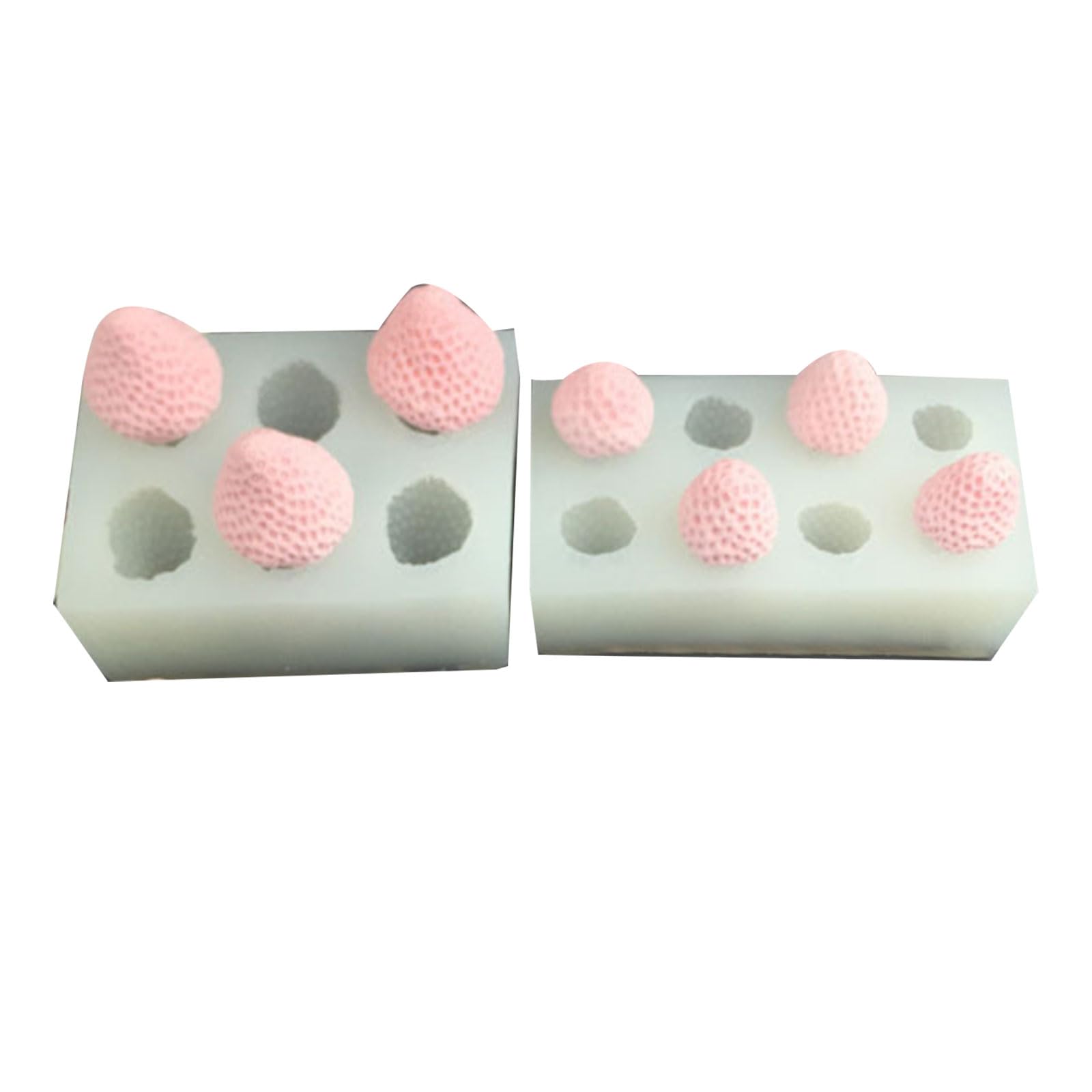 Strumento cottura in silicone realistico Design a fragola per gelato cioccolato Stampo per candele in silicone semplice manutenzione