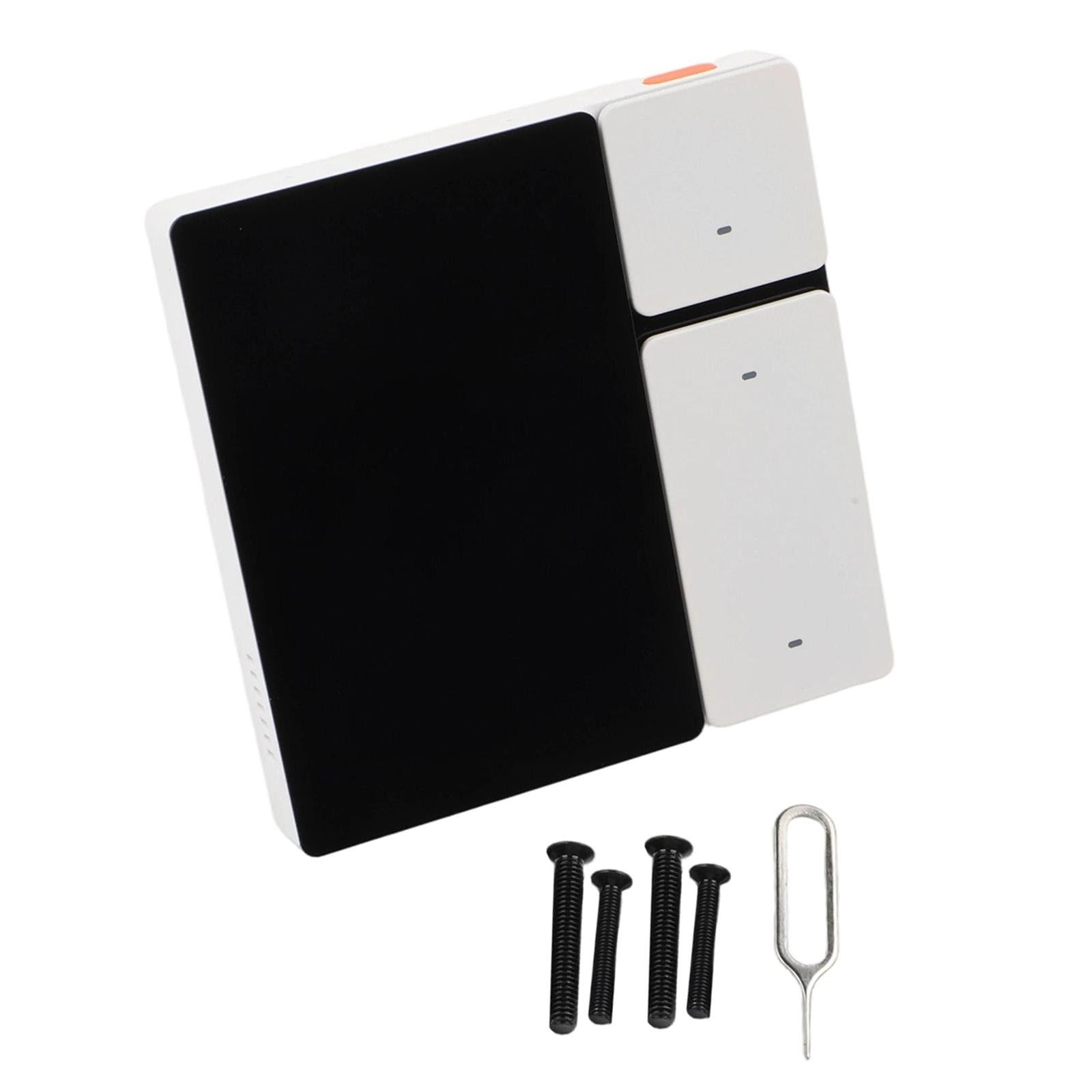 MOES - Pannello interruttori da parete intelligente compatibile da 3,5", controller relè a 3 bande con blaster a infrarossi, schermo GFF multi-touch, luce di stato dimmerabile, 3 tasti fisici