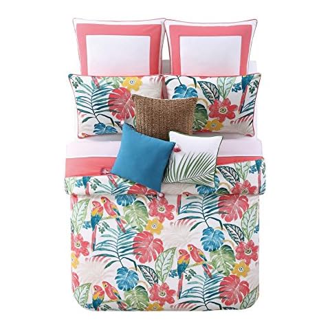 Oceanfront Resort DCS1964KG-1800 Cotton Duvet Cover Set, King, Coco Paradise Cover