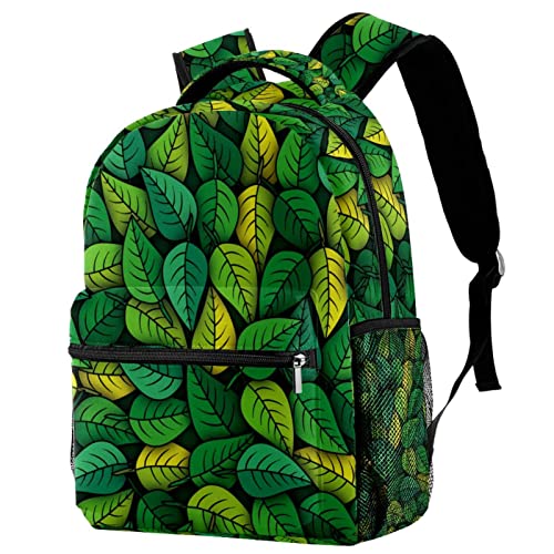 Sac à dos feuilles vertes avec porte-bouteille campus