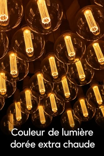 greenandco Ampoule à LED Décorative Style Vintage | E27 ST64 | ambre | 4W 200lm | 1800K blanc très chaud | 320° | 230V | aucun scintillement | non-dimmable – vue 7