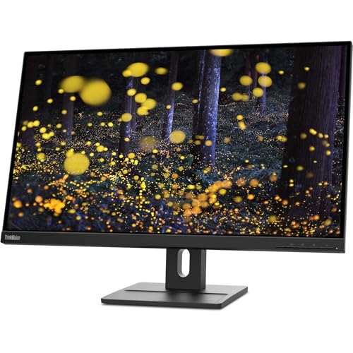 Image of Lenovo 27 inch ThinkVision E27q-20, 2560x1440 Resolution, 1000:1 Contrast Ratio with Asset Tag