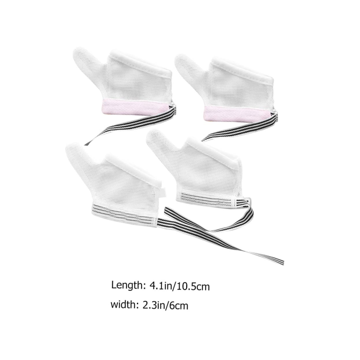 ERINGOGO Infant Finger Protector Eat Finger Cover Thumb Sucking Guard Toddler Sucking Guard Mesh Glove Set