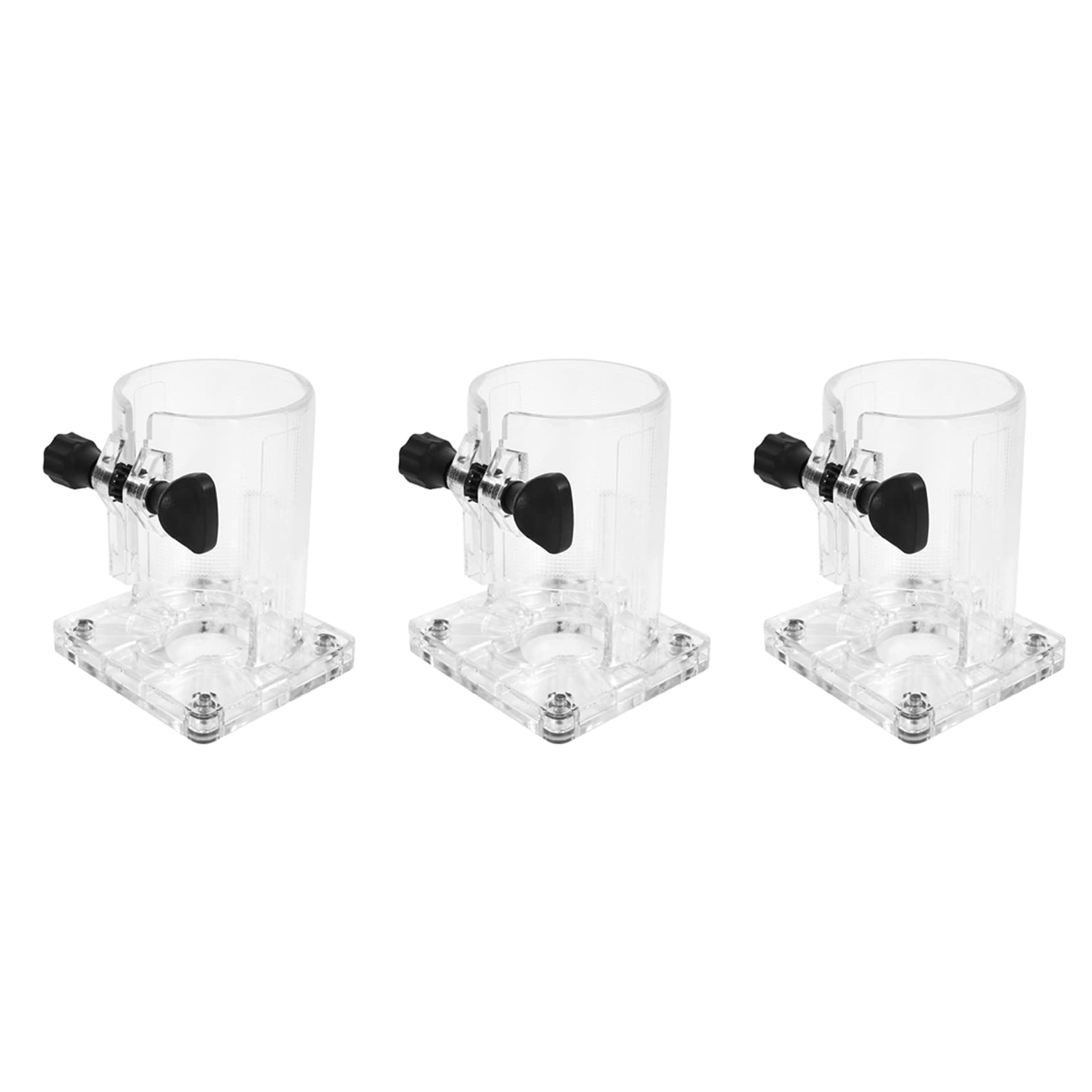 Jnchdghwa Transparent 3X Woodworking Trimmer Accessories Hard Plastic Base Shield With 2 Knobs For 3703 Electric Trimming Machine