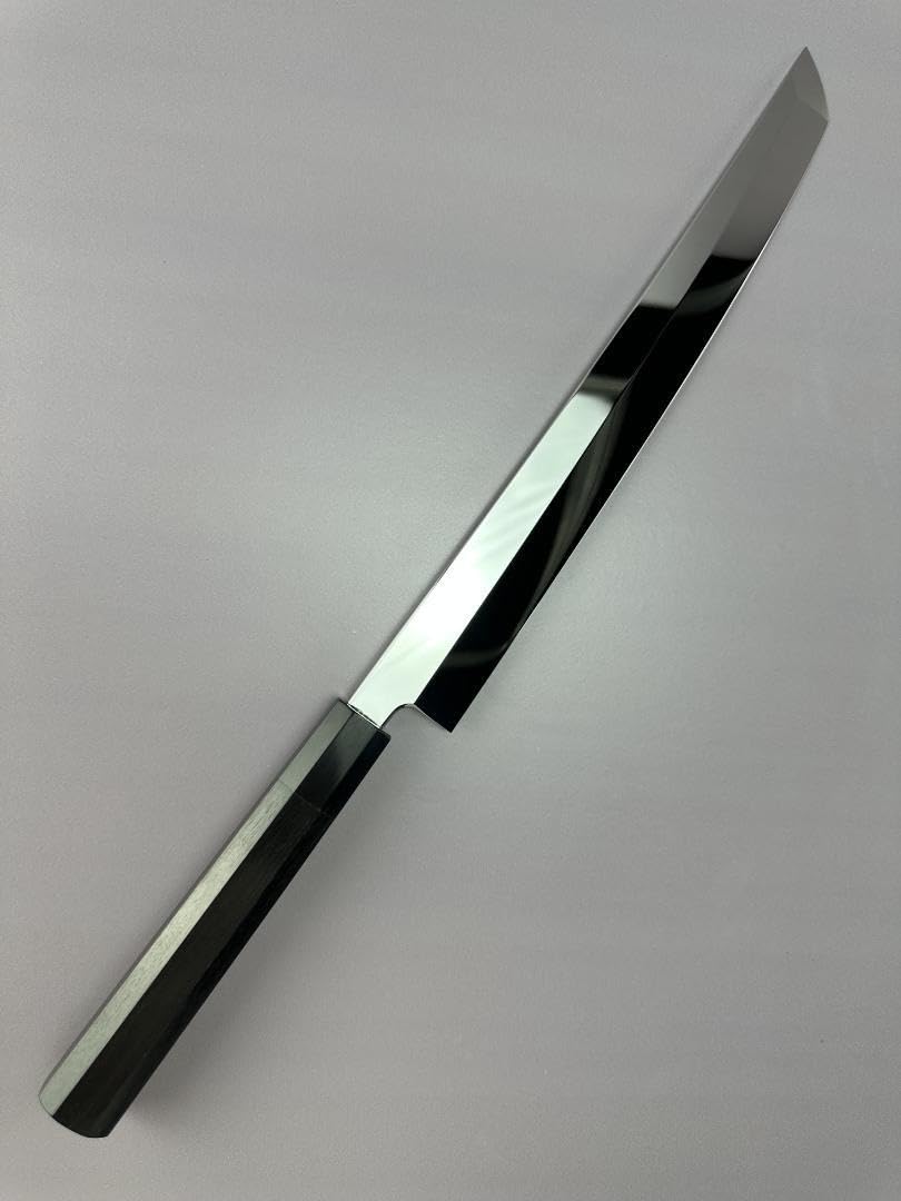 5552梵静刃物ウルトラ鏡面（完全手研ぎ）尺VG10 先丸柳刃包丁黒檀水牛