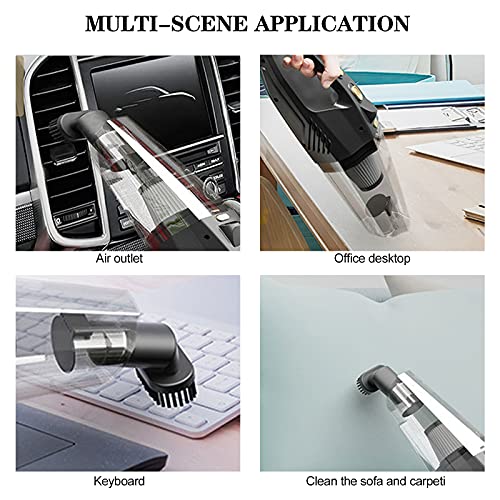Honeyhouse Aspirateur à Main 8000Pa, Aspirateur à Main avec Batterie 25min / 2000mAh, Aspirateur sans Fil sans Sac Sec, Aspirateur de Voiture Charge Rapide pour Voiture à La Maison Poils d'animaux - Image 5