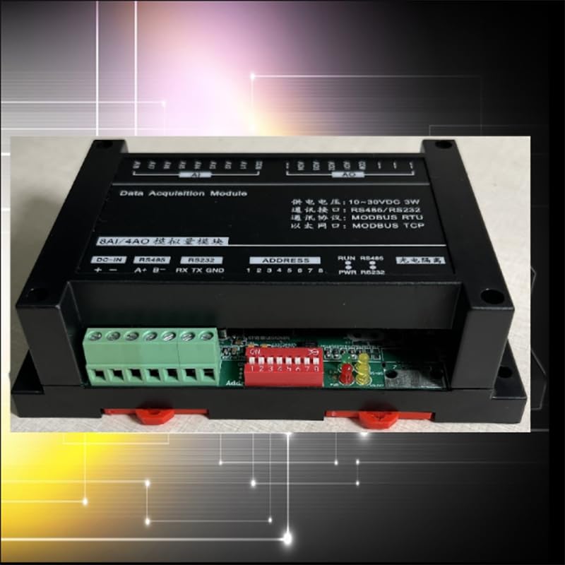 Wiring Connecting Terminals - 307A 8AI Analog Input 4AO Analog Output Modbus RTU Module PLC Expansion - (Color: 8A Iplus 4AO)