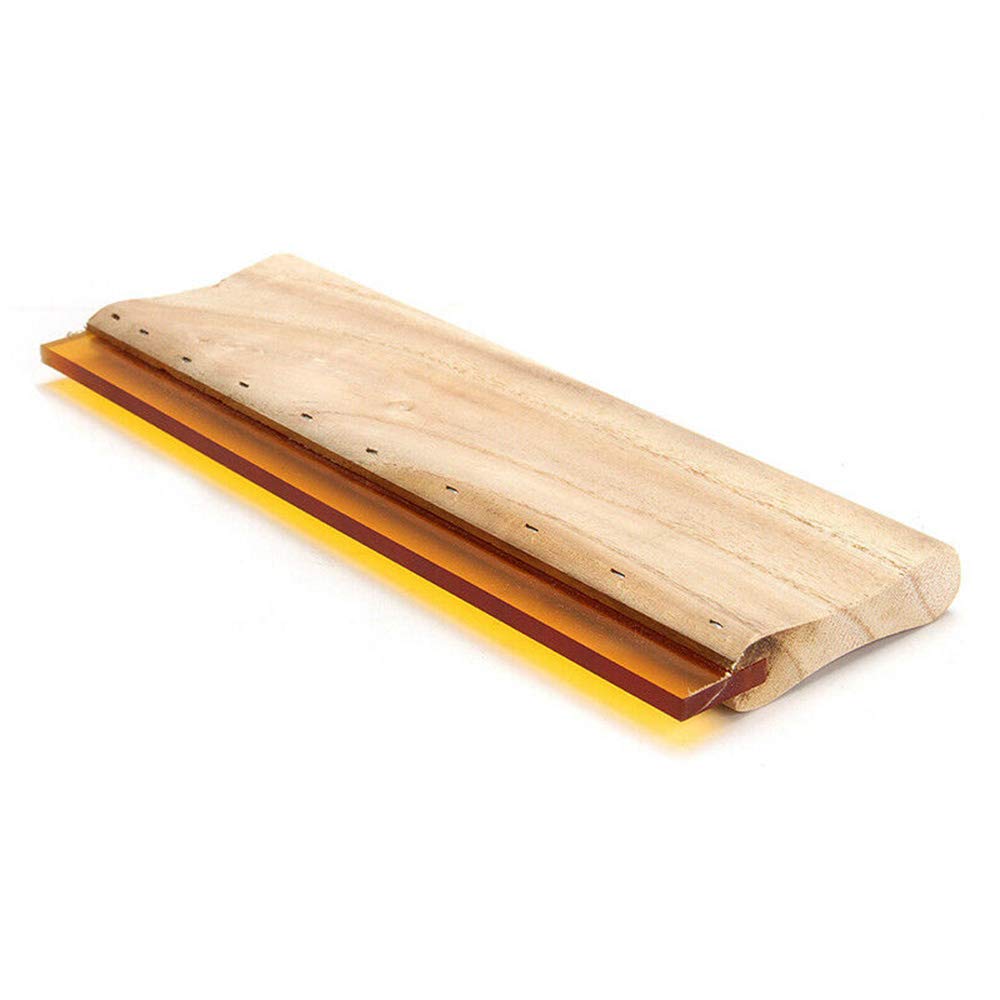 TOOLDO Silk Screen Printing Squeegee Wooden Handle Rubber Blade Scraper for Screen Printing 10CM