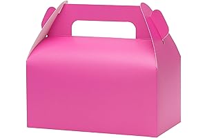 Charming Pink Gable Treat Boxes for Joyous Birthday Celebrations