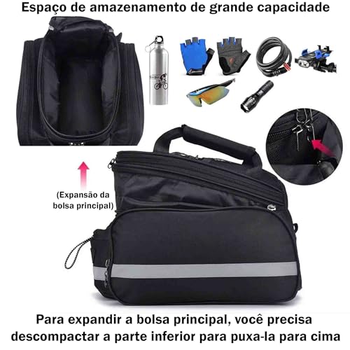 Bolsa Alforge para garupas ou bagageiros e Bicicleta Expanssiva Para Cicloturismo 18lt