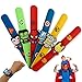Gxhong Superhero Schnapparmband Kinder Jungen, 6 Stück Bunte Schnapparmbänder für Kinder Snap Armbänder Superhero Slap Bands Wristband, für Kinder Geburtstag Party Supplies
