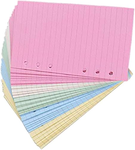 Miniatura 8 de A6 - Recambios de papel de hojas sueltas de 6 agujeros, 50 hojas/100 páginas, papel de relleno forrado para planificador, diario, cuaderno, varios