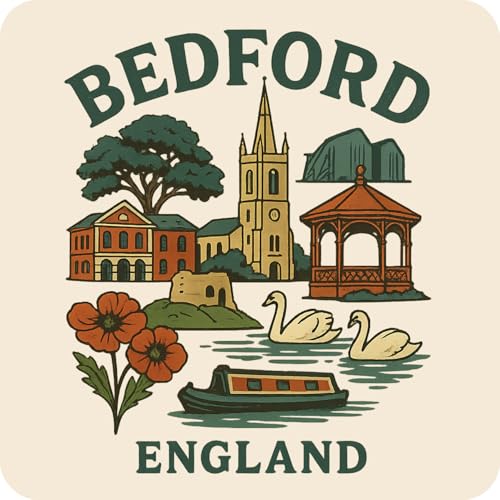 Imán Decorativo de Vinilo Souvenir Bedford Inglaterra 6 Pulgadas miniatura 1
