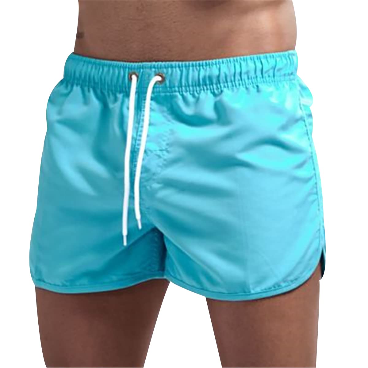 HAXNOHEY Bañadores Hombre Secado Rápido Playa Pantalones Cortos de Baño con Bolsillos Cordón Bañador Multicolor