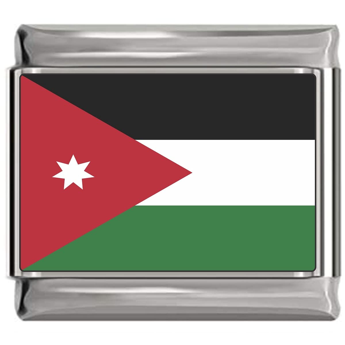 Jordan Photo Flag Italian Charm Bracelet Jewelry Link