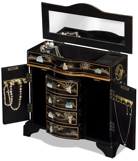 Amazon.com: ChinaFurnitureOnline Wooden Oriental Jewelry Chest