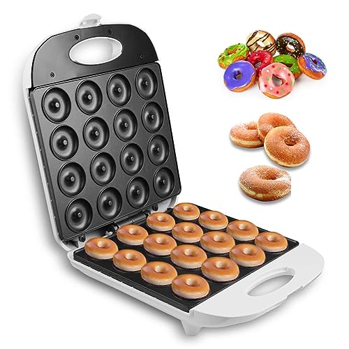 Electric Mini Donut Maker, 1400W Nonstick Waffle Donut Snack Machine Baking Machine, Cook 16 Mini Doughnuts At a Time, for Maker Nuts or Vegan Donuts, & More
