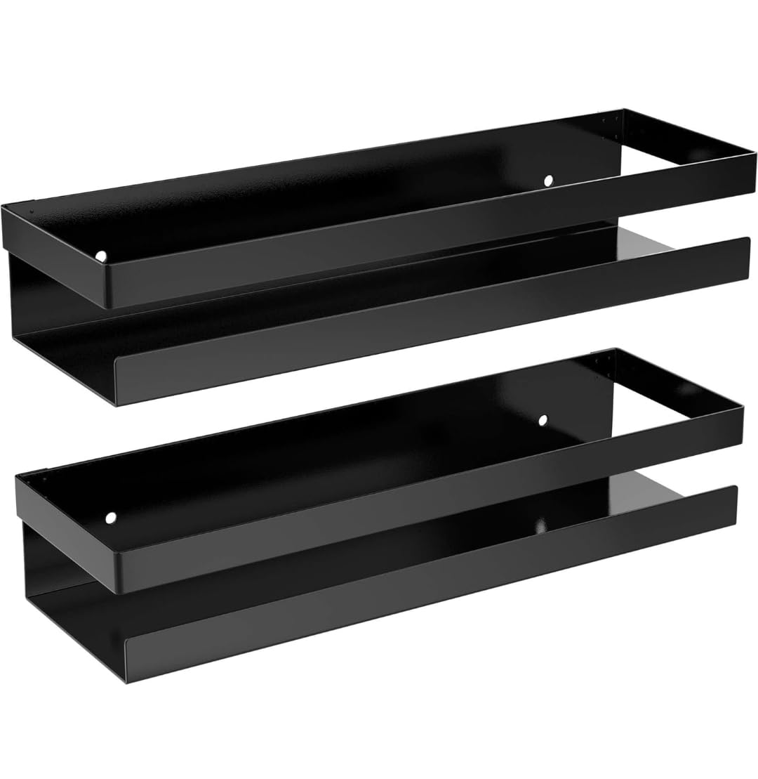APRITO GI Metal Powder Coated Bathroom Shelf/Rack/Bathroom Accessories Matte Black self - Pack of 2 Large (Black, 15 x 5 inches) (B09KGLPXQZ) Amazon Price History, Amazon Price Tracker